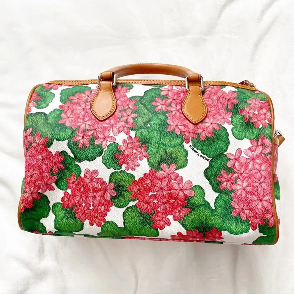 Dooney & Bourke hydrangea satchel crossbody floral bag purse